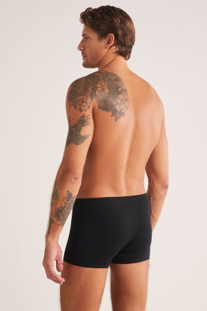 Kom Davide Pamuklu Basic Erkek Boxer Siyah - 2