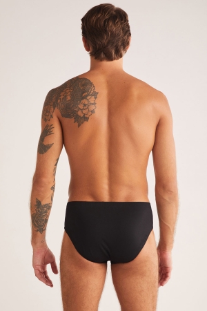 Kom Paul Pamuklu Basic 2'li Erkek Slip Siyah - 2