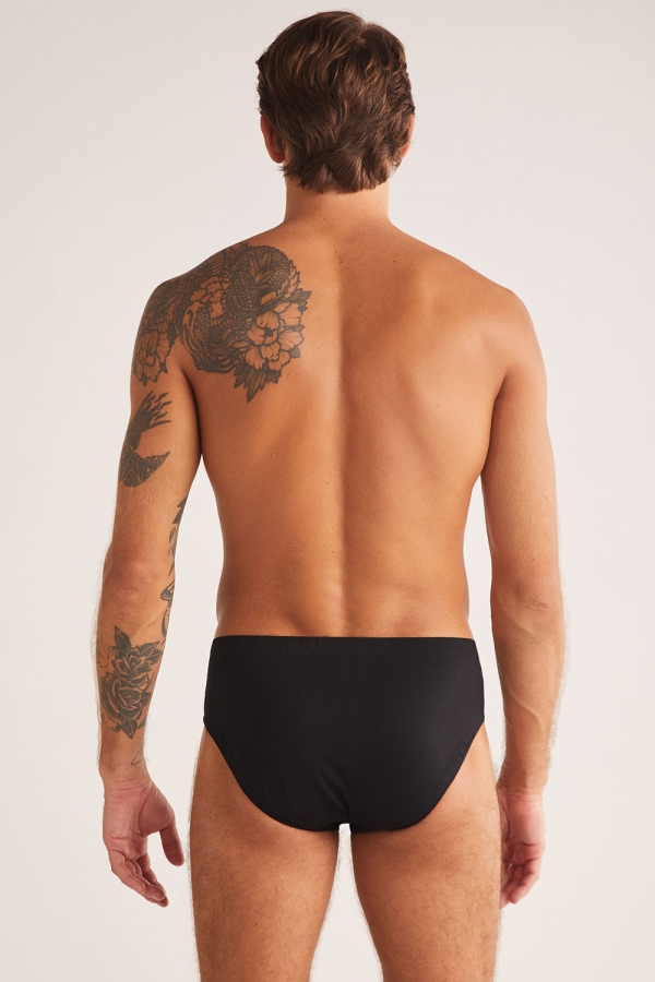 Kom Paul Pamuklu Basic 2'li Erkek Slip Siyah - 2