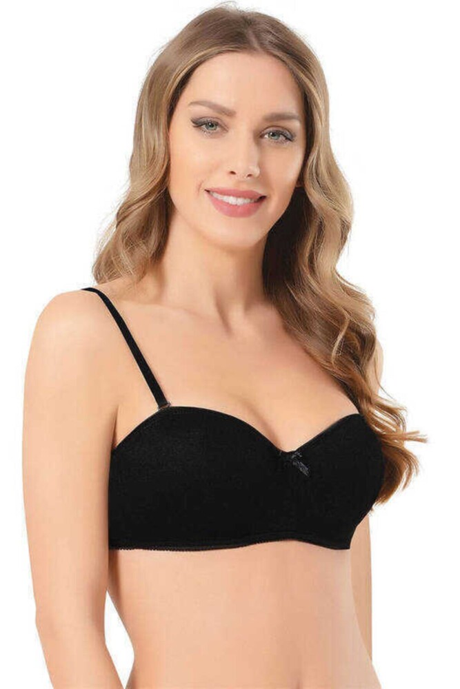 Nbb 3413 Strp.Desteksiz  Kaplı Sütyen Siyah - 1