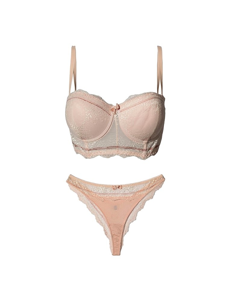 Nbb 4452 Kısa  Takım Büstiyer-Strıng Pembe - 3