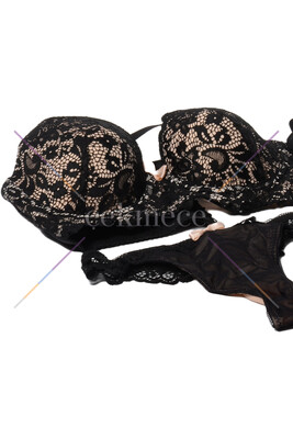 Nbb 4569 Kısa  Büstiyer Strıng Tk. Siyah-Pembe - 3