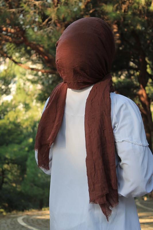 Shawl Secret Bambu Şal Gül Kurusu - 1