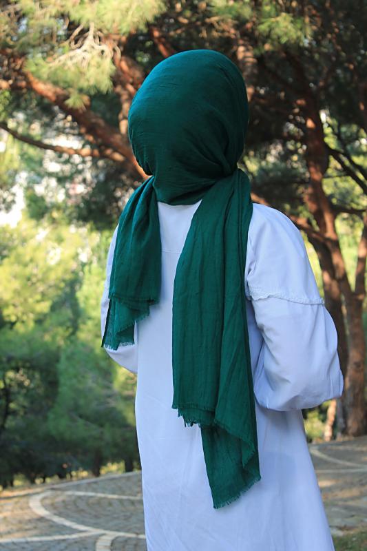 Shawl Secret Bambu Şal Zümrüt - 1