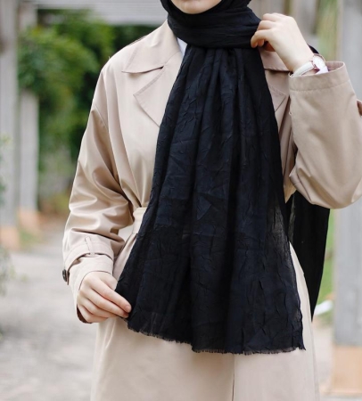 Shawl Secret Bambu Şal Siyah - 2
