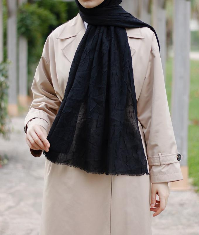 Shawl Secret Bambu Şal Siyah - 3