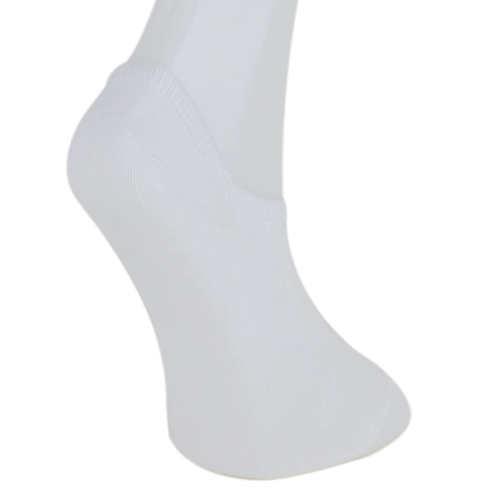 Solonine Premium 5'li Unisex Görünmez Renkli Çorap Beyaz - 3