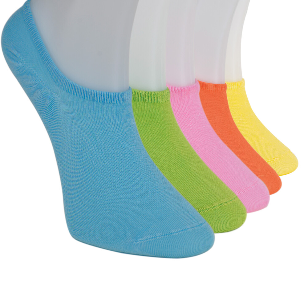 Solonine Premium 5'li Unisex Görünmez Renkli Çorap Rainbow - 1