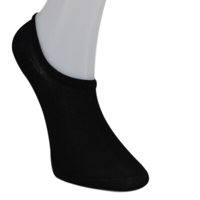 Solonine Premium 5'li Unisex Görünmez Renkli Çorap Siyah-Beyaz - 3