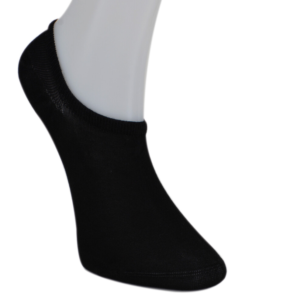 Solonine Premium 5'li Unisex Görünmez Renkli Çorap Siyah-Beyaz - 3
