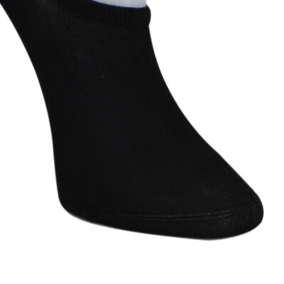 Solonine Premium 5'li Unisex Görünmez Renkli Çorap Siyah - 4