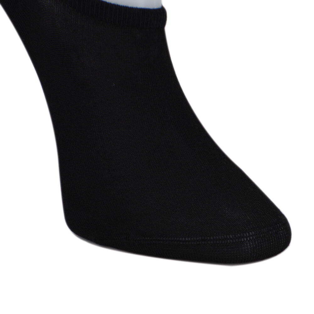 Solonine Premium 5'li Unisex Görünmez Renkli Çorap Siyah - 4