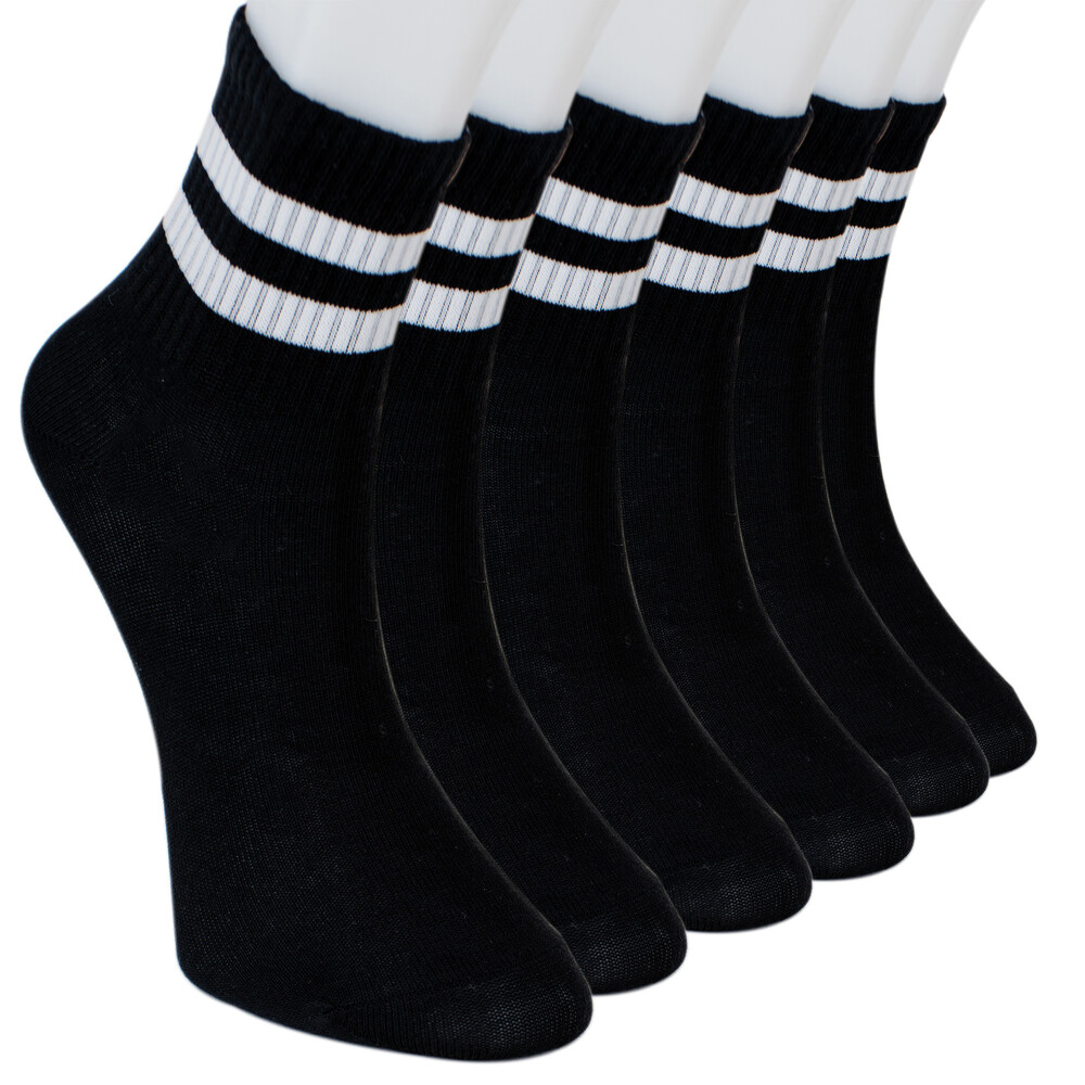 Solonine Premium 6'lı Unisex Bilek Üstü Spor Çorap Beyaz - 1