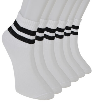 Solonine Premium 6'lı Unisex Bilek Üstü Spor Çorap Siyah - 1