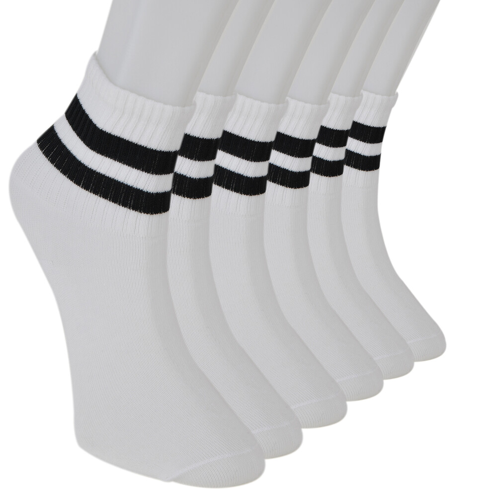 Solonine Premium 6'lı Unisex Bilek Üstü Spor Çorap Siyah - 1